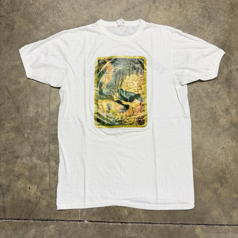 Vintage Dolly Parton Shirt Dollywood Country Music T-shirt White XL 70s Iron On